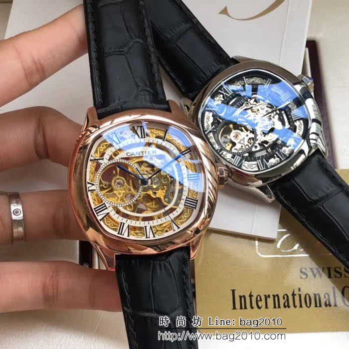 CARTIER卡地亞 最新設計鏤空新品 精品男士腕表 WSS2577